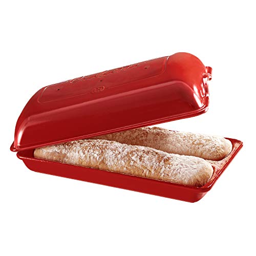 Emile Henry EH349502 Ciabatta Brotform, Keramik, Rot Grand Cru von Emile Henry