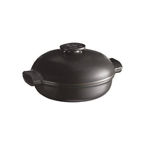 Emile Henry EH779563 Delight Schmorpfanne, Keramik, Induktion, 2,5 l, Schwarz von Emile Henry