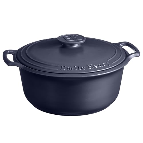 Emile Henry Made in France SUBLIME Ceramic 7.5 qt. Round Dutch Oven Indigo von Emile Henry