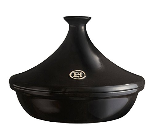 Interhal Tajine Schmorgefäß, Keramik, 32 x 32 x 23 cm, Holzkohle (Schwarz-Grau) von Emile Henry