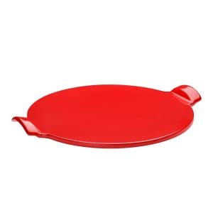 Emile henry - emile henry pizza stone fondo liscio colore coquelicot - rosso corallo diametro cm. 37 eh157514 von Emile Henry