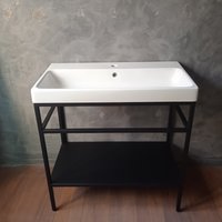 100x45cm.badezimmermöbel Waschtisch Retro Vintage Badezimmer Salle De Bain Meuble 101x45cm von EmiliaFrameCompany