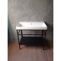 Mobile Bagno Waschbecken Badezimmer Eitelkeit Retrò Vintage Waschtischunterschrank Waschtish Badezimmer Mobel Salle De Bain Badmoebel von EmiliaFrameCompany