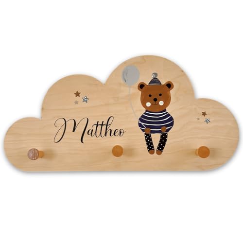 EmiliaLotte Kindergarderobe Personalisiert mit Wunschname I Garderobe Kinder aus Holz - Verschiedene Motive & Farben I Wandgarderobe Kinder mit 3 Haken - 41x20 cm I Montessori Garderobe Kinder EmiliaLotte Kindergarderobe Personalisiert mit Wunschname I Garderobe Kinder aus Holz - Verschiedene Motive & Farben I Wandgarderobe Kinder mit 3 Haken - 41x20 cm I Montessori Garderobe Kinder von EmiliaLotte.Atelier