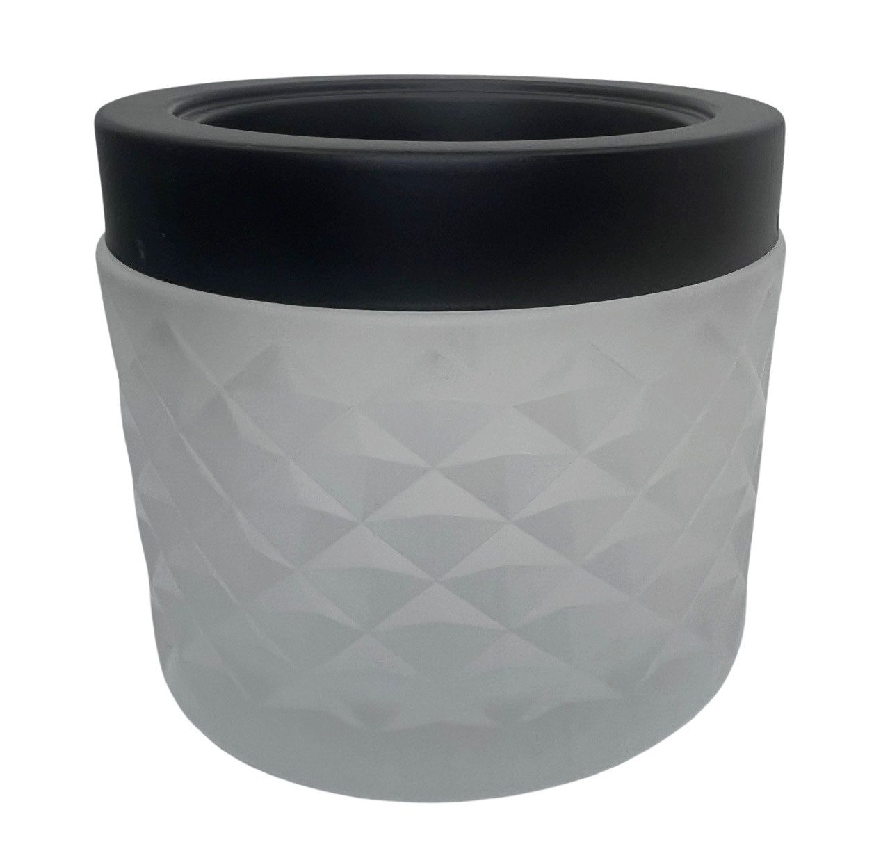 Emilja Aschenbecher Sturmaschenbecher Windaschenbecher Glas schwarz-weiß, mit Aussenstruktur Emilja Aschenbecher Sturmaschenbecher Windaschenbecher Glas schwarz-weiß, mit Aussenstruktur von Emilja