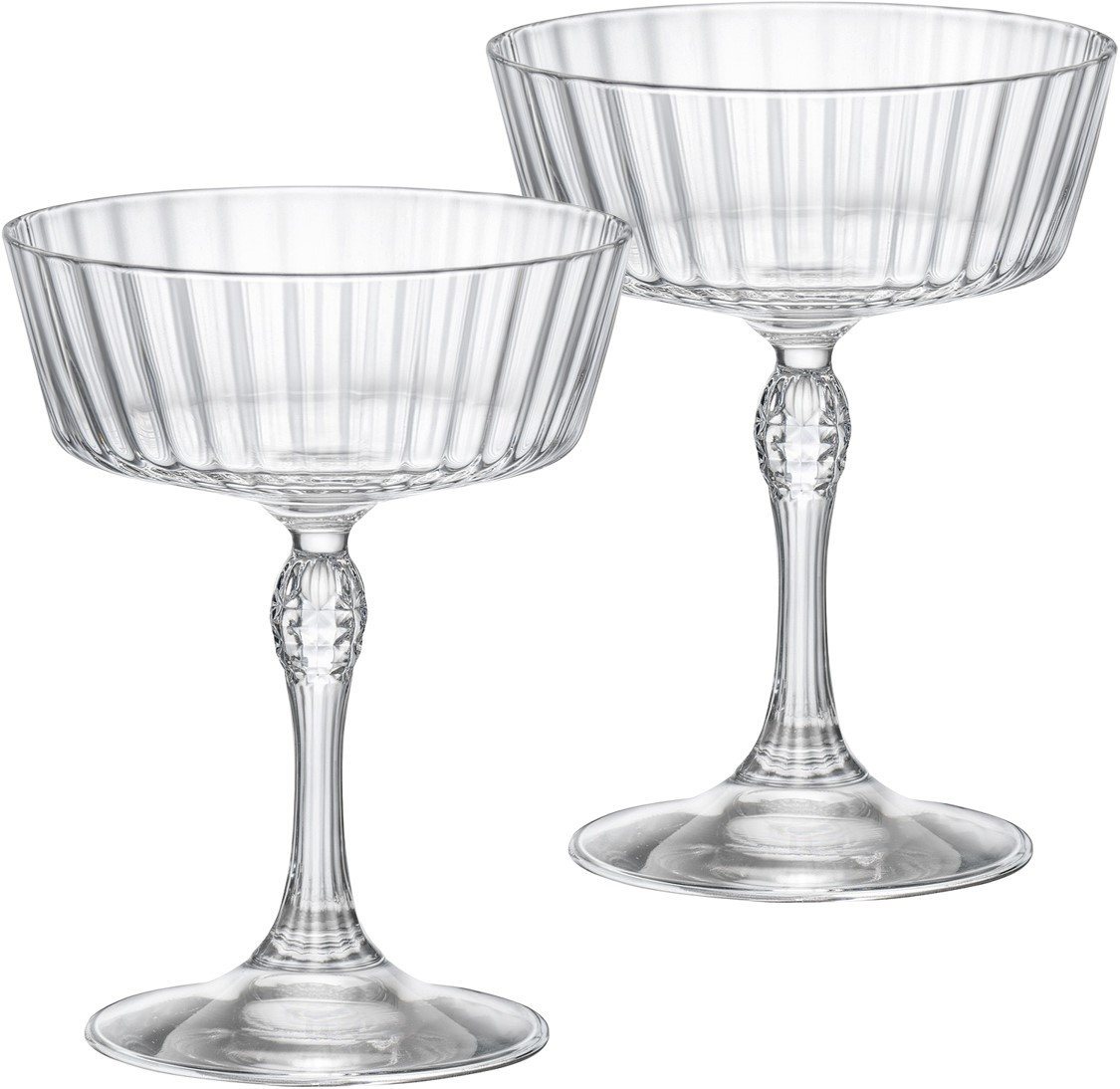 Emilja Cocktailglas 2 x Cocktailglas Fizz Cocktailschale Sektschale America 20s 27,5cl von Emilja