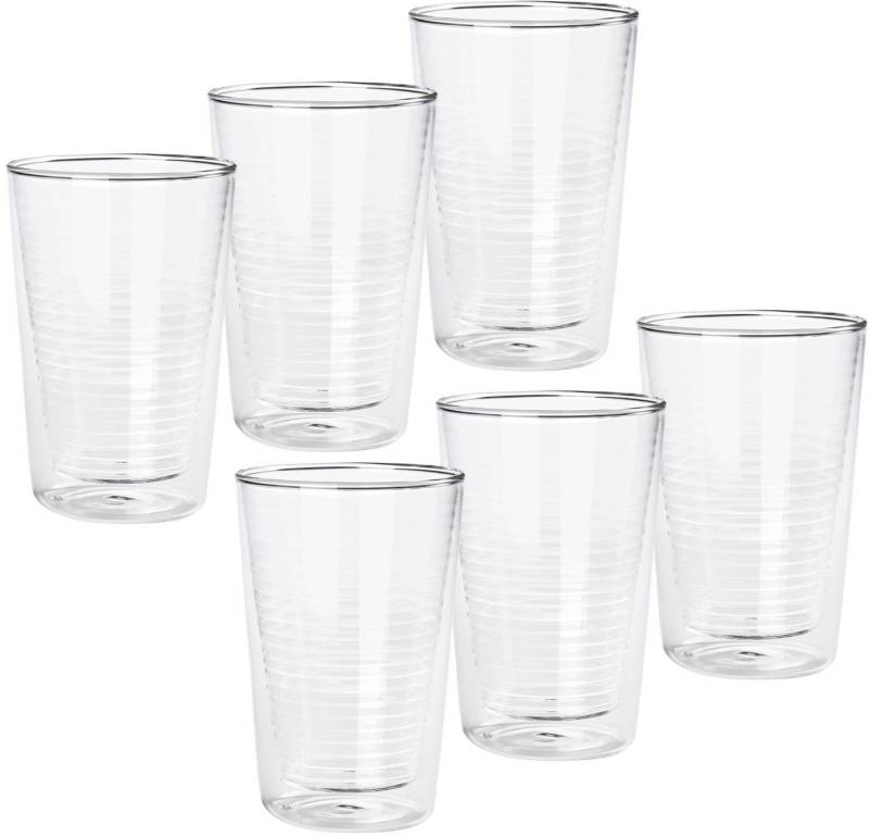 Emilja Latte-Macchiato-Glas Doppelwandige Gläser 310ml Latte Macchiato Gläser - 6 Stück von Emilja