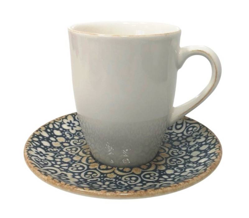 Emilja Latte-Macchiato-Tasse Alhambra Kaffeebecher 33cl mit Untertasse -1 Set von Emilja
