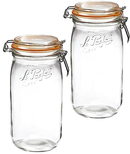 Emilja Le-Parfait Super Bügelverschlussglas 3000ml - 2 Stück - Einkochglas Einkochgläser Einmachglas Drahtbügelglas Emilja Le-Parfait Super Bügelverschlussglas 3000ml - 2 Stück - Einkochglas Einkochgläser Einmachglas Drahtbügelglas von Emilja