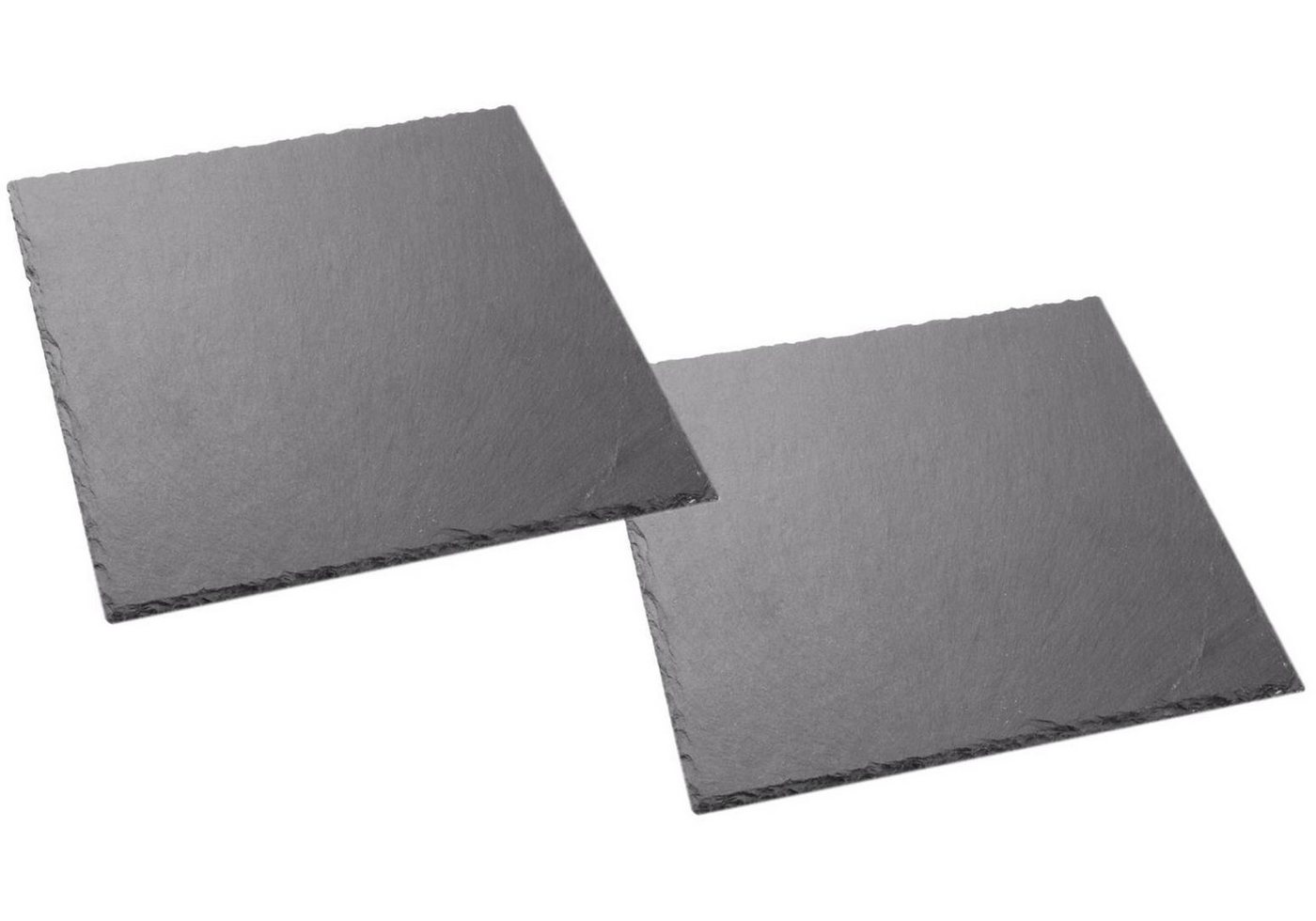 Emilja Servierplatte Schieferplatten 20 x 20cm - 2er Set- quadratisch, Schiefer, (2 Platten) von Emilja
