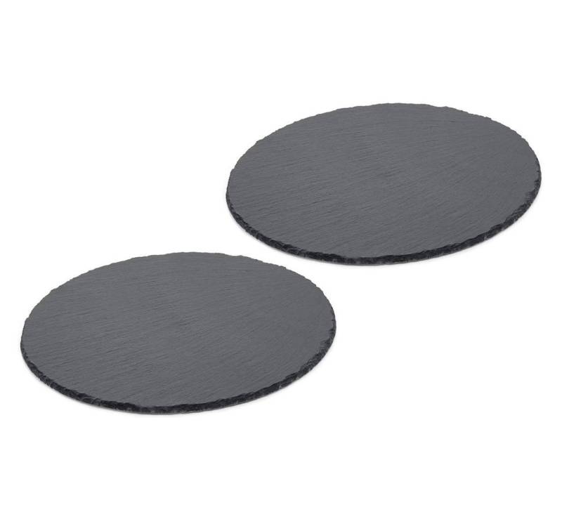 Emilja Servierplatte Schieferplatten rund Ø 30cm - 2erSet von Emilja