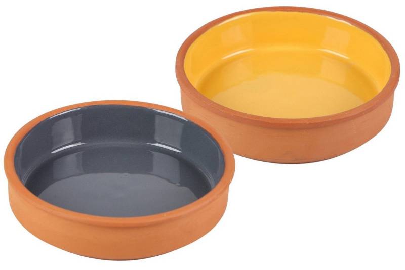 Emilja Tapas-Schale Tapas Schalen ca. 16cm Terrakotta - 2 Stück - farbig glasiert, (2er Set) von Emilja