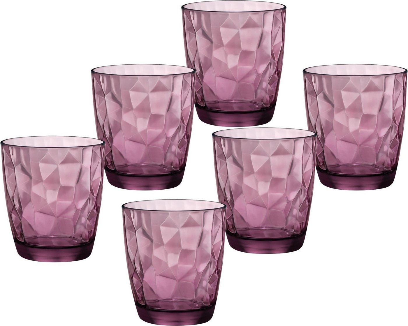 Emilja Whiskyglas Wassergläser 30,5cl Diamond Rock Purple - 6 Stück Violett, durchgefärbtes Glas Emilja Whiskyglas Wassergläser 30,5cl Diamond Rock Purple - 6 Stück Violett, durchgefärbtes Glas von Emilja