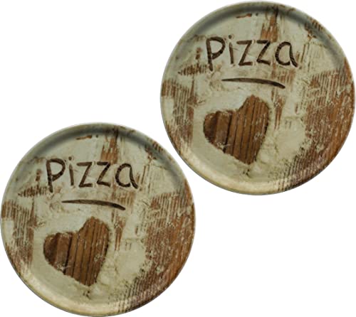 Pizzateller Porzellan Flour 33cm - Hearts - Menge zur Auswahl (2 Stück) von Emilja