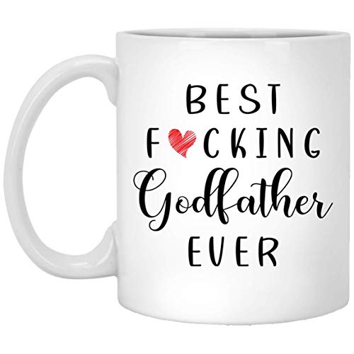 Lustiger Pate Kaffeebecher – Best Godfather Ever Tasse – Pate Kaffeetasse – Best Fucking Godfather Ever 313 ml von Emily gift