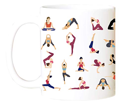Yoga Pose Kaffeetasse – Muttertagsgeschenk – Mädchen Power Tasse – inspirierende Kaffeetasse – Yoga Geschenk – Körper positives Geschenk 325 ml von Emily gift