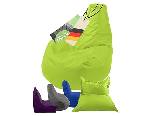 Emily´s Check Gamer Sitzsack Indoor - Outdoor – Made in Germany 1603.2335, apfelgrün von Emily´s Check