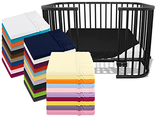 Emily´s Check Kinder Jersey Spannbetttuch für Beistellbett und Wiege 1476.2098, ca. 75 x 100 cm, schwarz von Emily´s Check