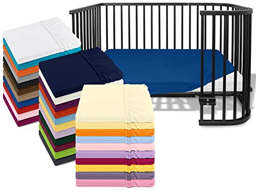 Emily´s Check Kinder Jersey Spannbetttuch für Kinder- und Babybetten 1476.2098, ca. 70 x 140 cm, Royalblau von Emily´s Check