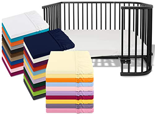 Emily´s Check Kinder Jersey Spannbetttuch für Kinder- und Babybetten 1476.2098, ca. 70 x 140 cm, weiß von Emily´s Check