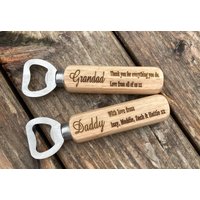 Personalisierter Flaschenöffner Aus Holz. Geschenk Für Papa, Papa Bier, Opa Geschenk, Personalisierter Flaschenöffner, Gravierter Flaschenöffner. Ihn von EmilyJaneCreationsUK