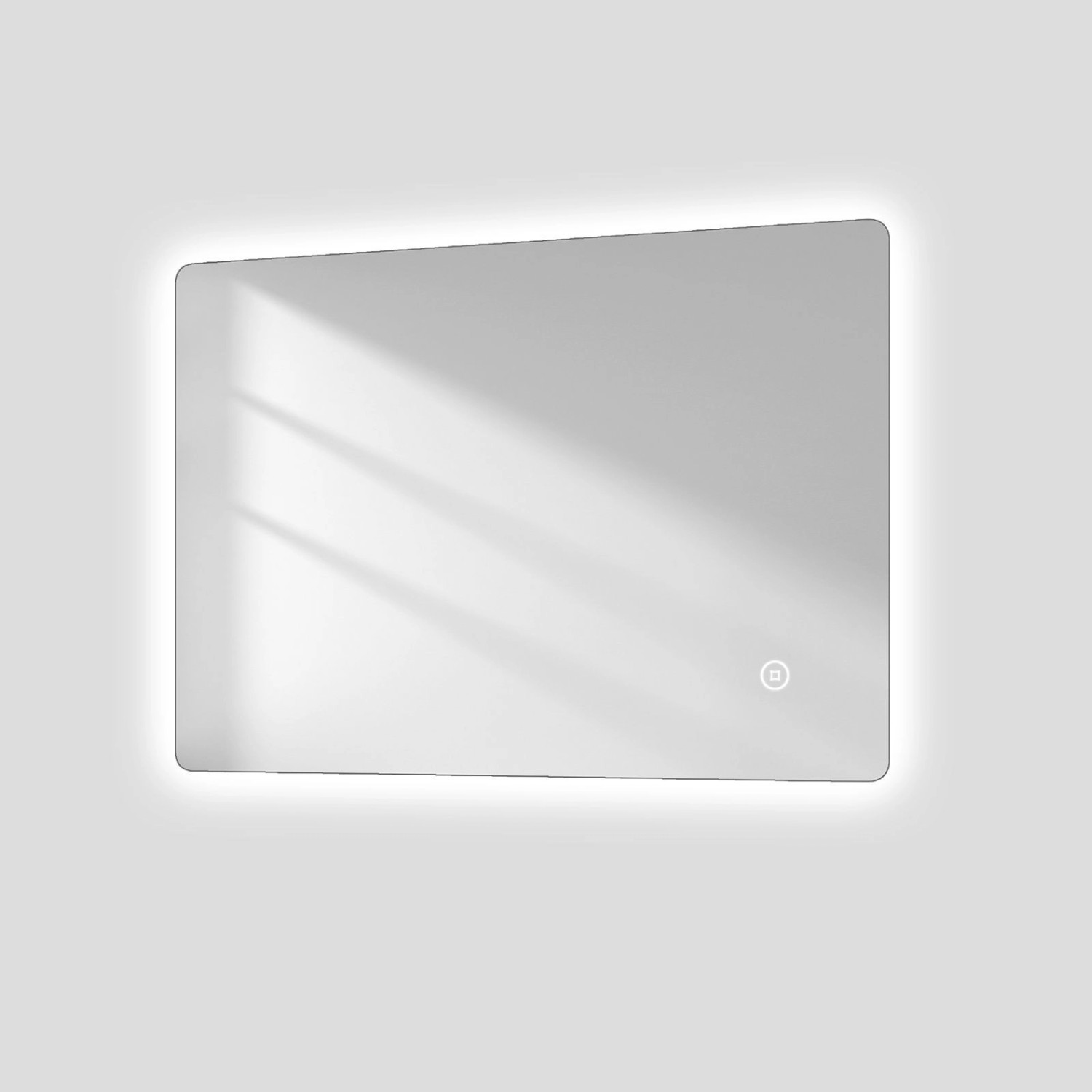 Emke Badspiegel LED mit Antibeschlag 70 x 50 cm Badezimmerspiegel Kaltweißer Beleuchtung Touch-schalter von Emke
