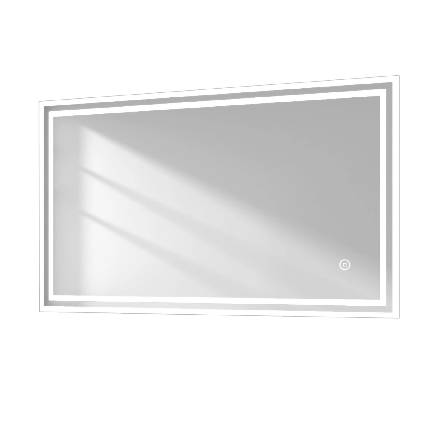 Emke Badspiegel mit Beleuchtung 100 x 60 cm LED-Spiegel mit Anti-Beschlag Touchschalter Kaltweiß Licht Emke Badspiegel mit Beleuchtung 100 x 60 cm LED-Spiegel mit Anti-Beschlag Touchschalter Kaltweiß Licht von Emke