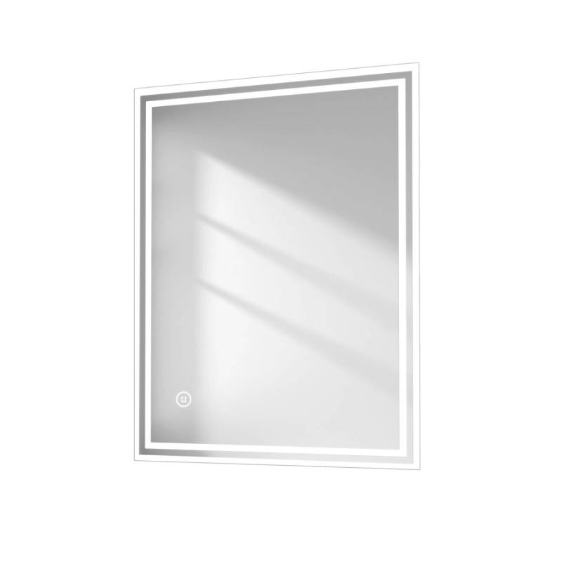 Emke Badspiegel mit Beleuchtung 90 x 70 cm LED-Spiegel mit Anti-Beschlag Touchschalter KaltweißLicht von Emke