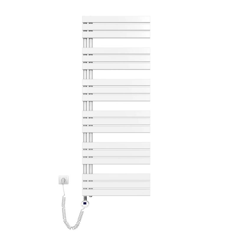Emke Badheizkörper Elektrisch mit Thermostat und Timer für Handtuchwärmer 60x159cm 1000W Weiß Handtuchheizkörper von Emke