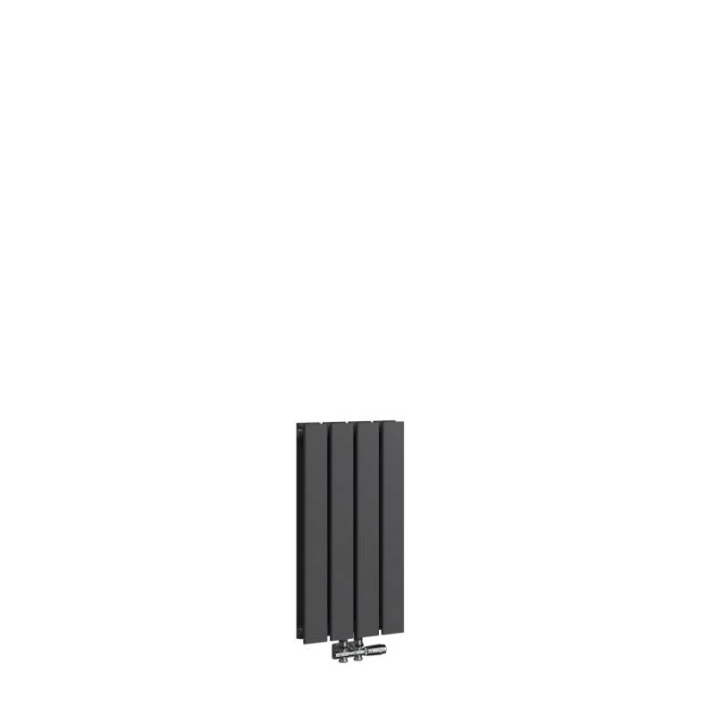 Emke Heizkörper 60x30cm 327W Schwarz Flach Heizkörper Doppellagig Paneelheizkörper Vertikal Mittelanschluss von Emke