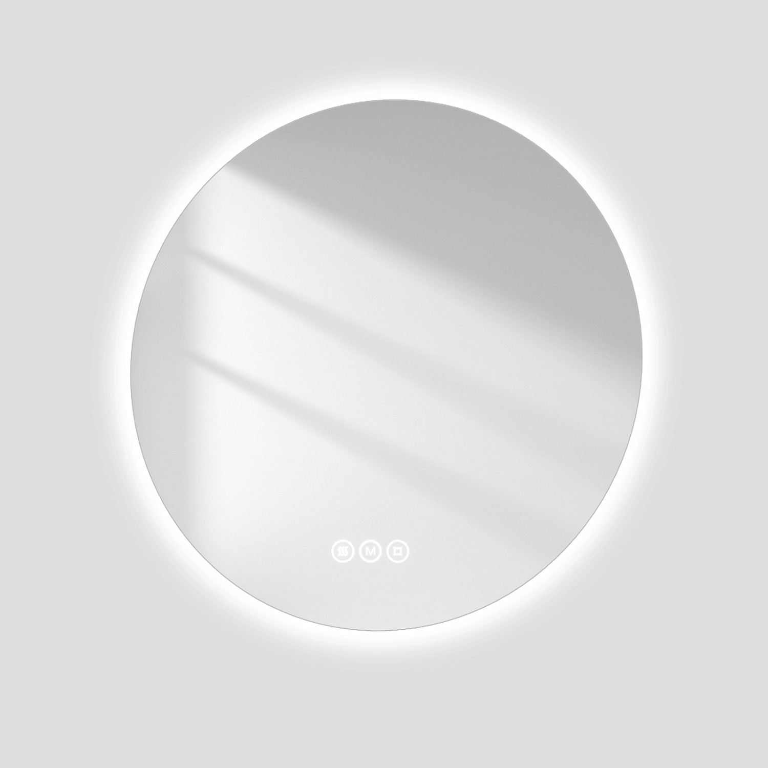 Emke Rund Badspiegel Antibeschlage 50cm Badezimmerspiegel mit Beleuchtung 3 Dimmbare Lichtfarben von Emke