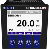 Emko CHANNEL8-N 2-Punkt-Regler Temperaturregler Pt100 -50 bis +400°C Relais 5A (L x B x H) 96 x 96 von Emko