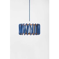 Blaue Pendelleuchte | Handgewebter Lüster Hängelampe Blau Aufhängung Hängeleuchte Handgewebt von EmkoPlaceShop