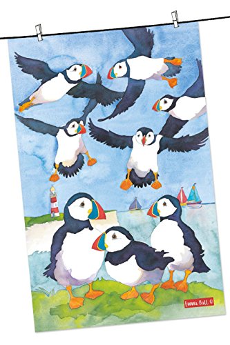 Designer Geschirrtuch „Puffin Birds“ – Emma Ball von Emma Ball