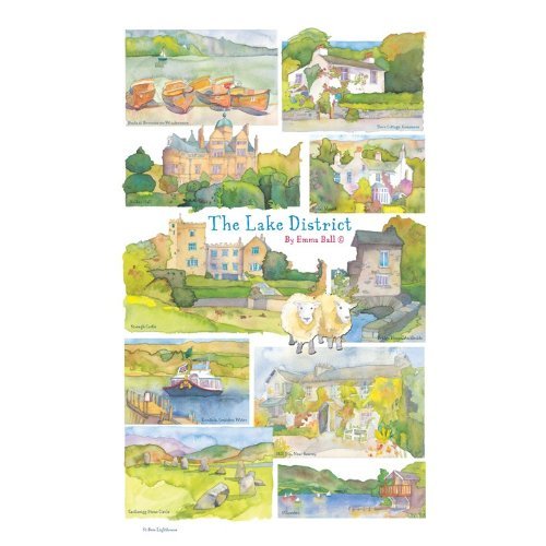 THE LAKE DISTRICT Cotton Tea Towel - Emma Ball Design by Emma Ball von Emma Ball