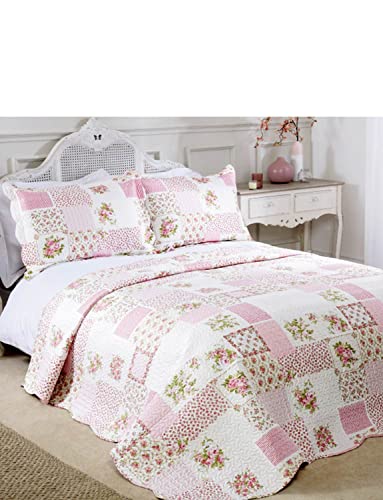 Emma Barclay, 100% Polyester Cotswold Tagesdecke für Kingsize-Bett, Rosa, Rose, King Size von Emma Barclay