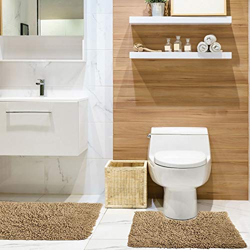 Emma Barclay 2-teiliges Badezimmermatten-Set aus 100% Baumwolle mit Schlaufen-Drehung, Kaffeebraun, Einheitsgröße von Emma Barclay
