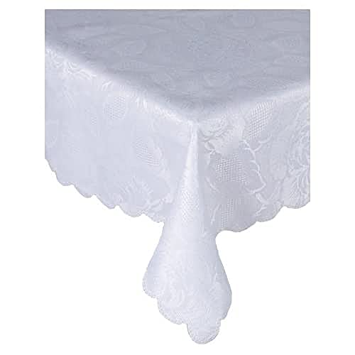 Emma Barclay Damask Rose Tablecloth, Weiß, 177,8 x 274,3 cm von Emma Barclay
