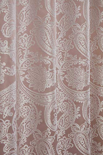 Emma Barclay 2 Duchess Jacquard-Vorhänge, gefüttert, Bleistiftfalten, Breite 228 x 183 cm, Rosa, Polyester, Blush Pink, Width 90 x Drop 72" (228 x 183cm) von Emma Barclay