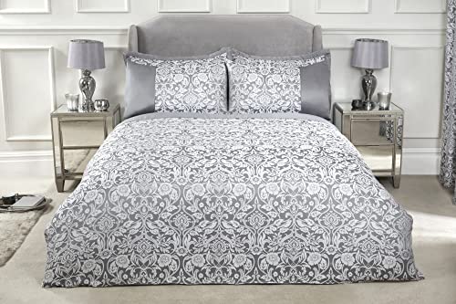 Emma Barclay Eden Jacquard-Bettwäsche-Set für Einzelbett, silberfarben von Emma Barclay