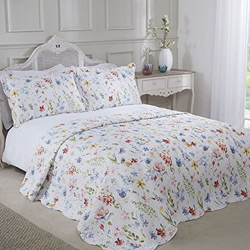Emma Barclay Spring Meadow Frühlingswiese Tagesdecke Einzelbett Multi, Polyester von Emma Barclay