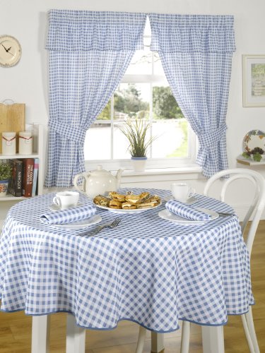 Emma Barclay Gingham-Karo, rechteckig, groß Molly Tischdecke, 50 x 70 cm, Blau, Polyester, 50" x 70" (127x178cm) von Emma Barclay