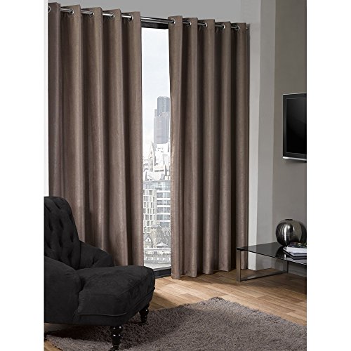 Emma Barclay Logan Verdunkelungsvorhang mit Ösen, 229 x 229 cm, Taupe, 100% Polyester, W 90 x Drop 90" (228 x 228cm) von Emma Barclay