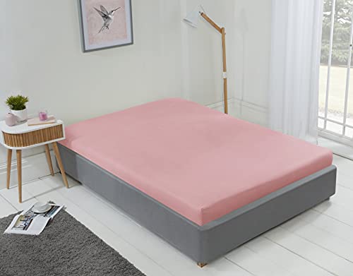 Emma Barclay Lyla Spannbetttuch, 100% Polyester, Blush Pink, Doppelbett von Emma Barclay