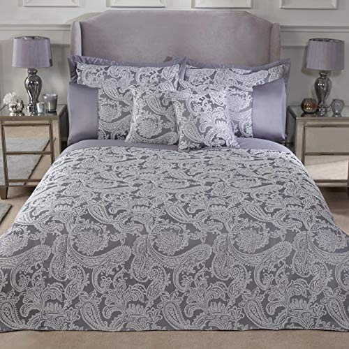 Emma Barclay Maison Bettwäsche-Set mit Paisleymuster, für Super-King Duchess Bettdecke Size-Bett, silberfarben, 100% Polyester, Silber von Emma Barclay