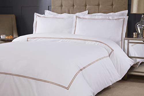 Emma Barclay Mayfair Bettbezug Bettwäsche-Set, Baumwolle, 50% Polyester, Taupe, Super King Bed von Emma Barclay