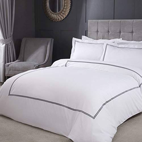 Emma Barclay Mayfair Bettwäsche-Set, Graphit, Super-King-Size-Bett, Bestickt, Bettwäsche-Set von Emma Barclay