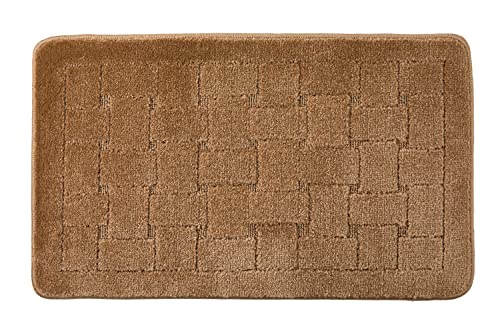 Emma Barclay Orkney Badematte, Kreuzschraffur, 45 x 75 cm, Beige von Emma Barclay