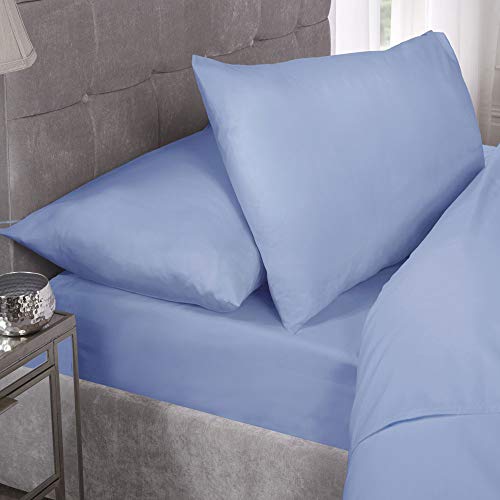 Emma Barclay Perkal-Spannbetttuch mit Fadenzahl 180, für Kingsize-Bett, Blau von Emma Barclay