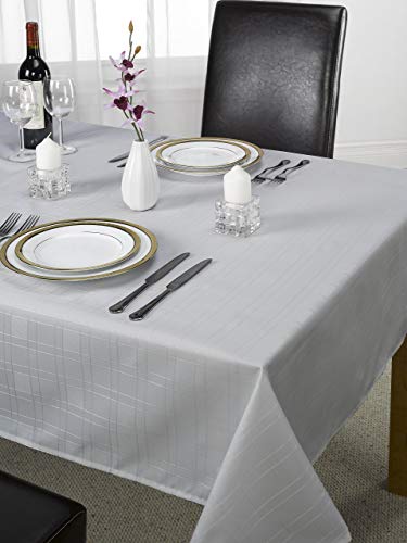 Emma Barclay Tischdecke, kariert, Polyester, silberfarben, 274 x 178 cm Emma Barclay Tischdecke, kariert, Polyester, silberfarben, 274 x 178 cm von Emma Barclay